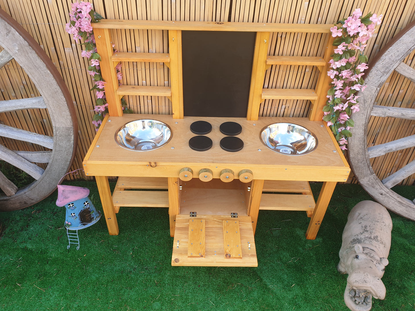Custom Mud kitchen with drop down oven for Stephanie.