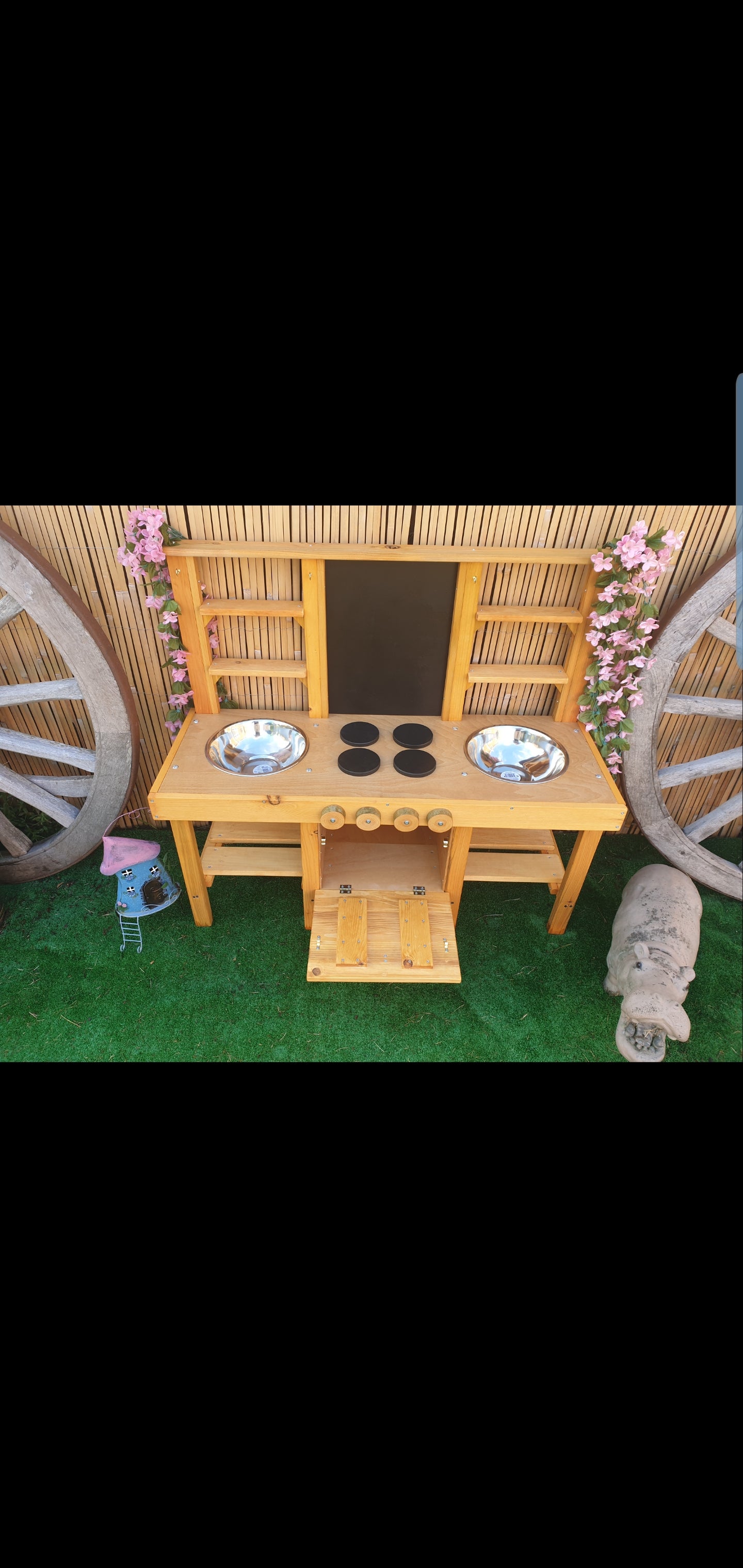 Custom Mud kitchen with drop down oven for Stephanie.