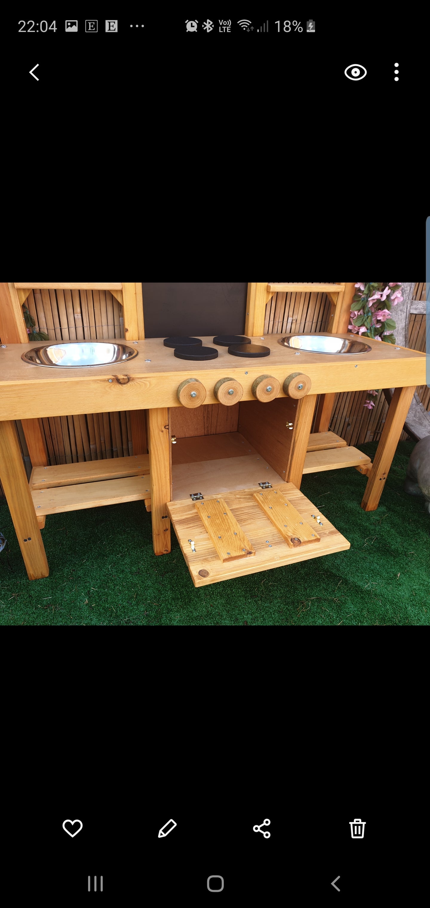 Custom Mud kitchen with drop down oven for Stephanie.