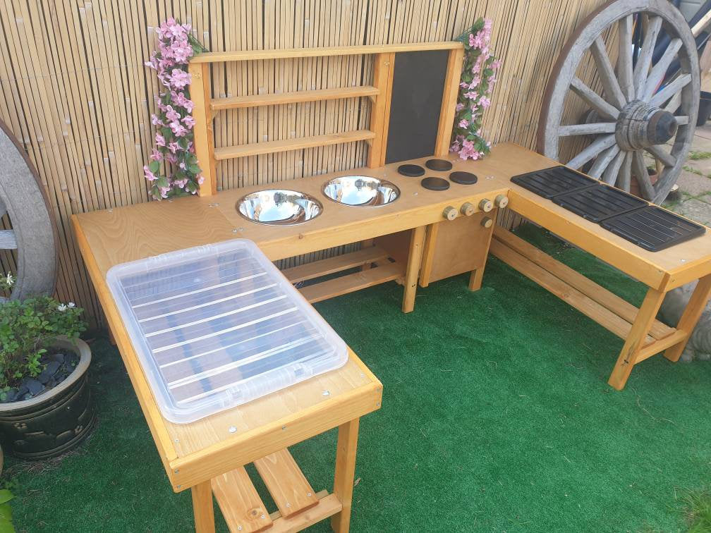 XXXL U Shape mud kitchen with water/sand table & messy play station
