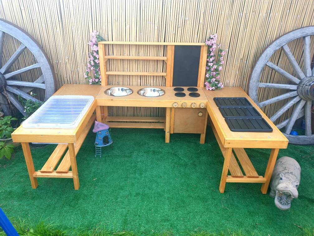 XXXL U Shape mud kitchen with water/sand table & messy play station